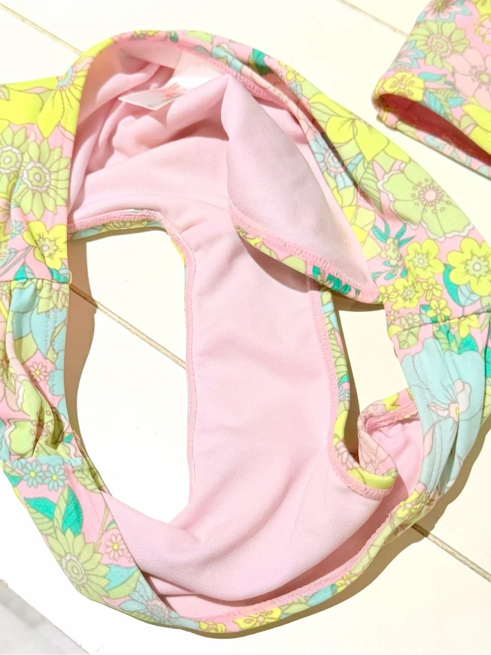 Cat & Jack Swimsuit two piece Floral size 10-12